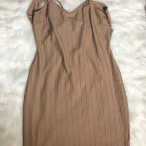 Tan Body Con Dress